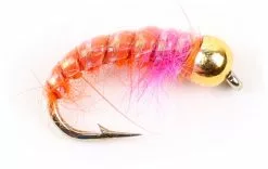 Tungsten Nymfe Goldhead Pink/Orange #12